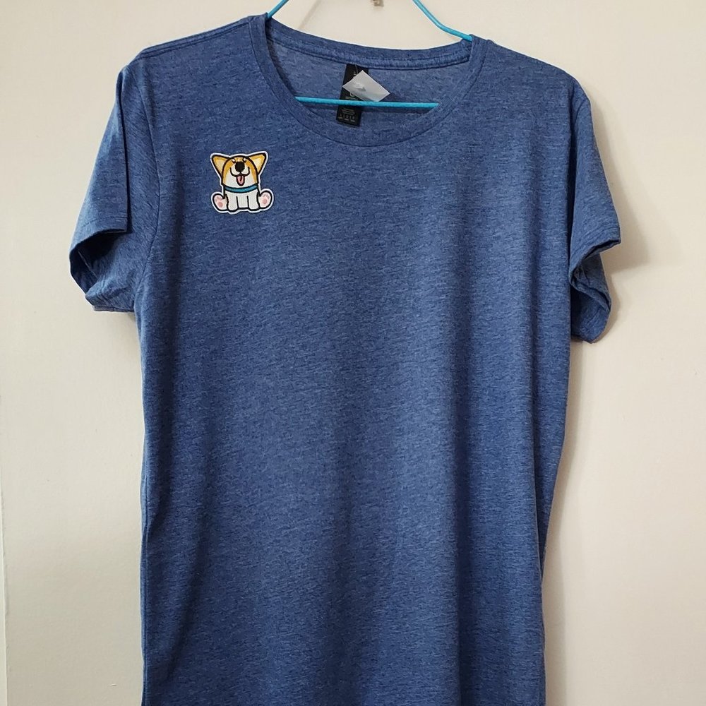 Gildan blue dog tee shirt